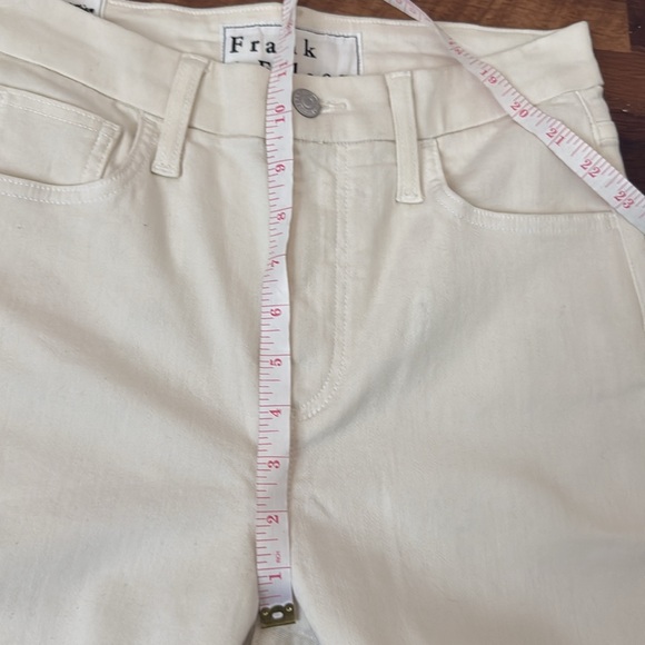 EUC Frank & Eileen KILLIAN Kick Flare Ivory Crop Denim Jeans size 4 27 - Picture 10 of 11
